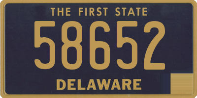 DE license plate 58652