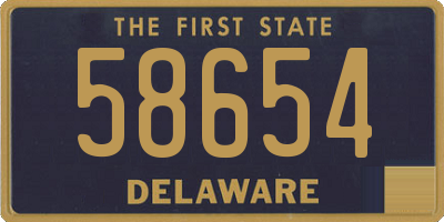 DE license plate 58654