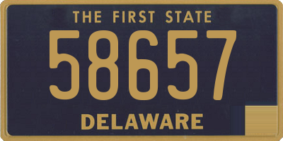 DE license plate 58657