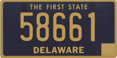 DE license plate 58661