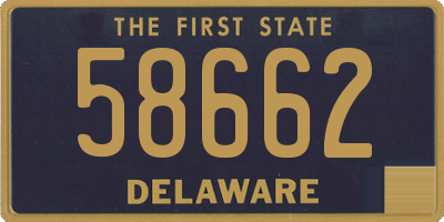 DE license plate 58662
