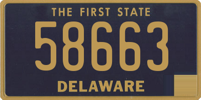 DE license plate 58663