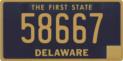 DE license plate 58667