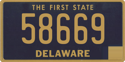 DE license plate 58669