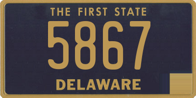 DE license plate 5867