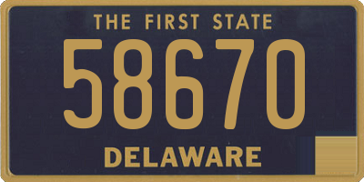 DE license plate 58670