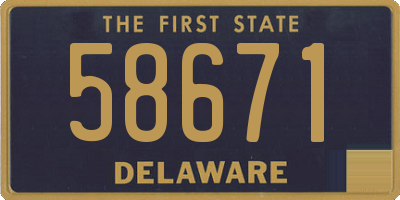 DE license plate 58671