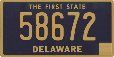 DE license plate 58672