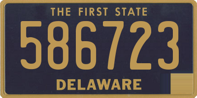 DE license plate 586723