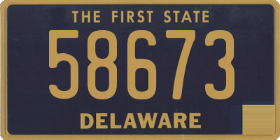DE license plate 58673