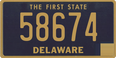 DE license plate 58674