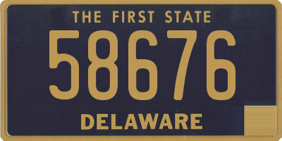 DE license plate 58676