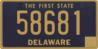 DE license plate 58681