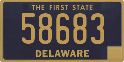 DE license plate 58683