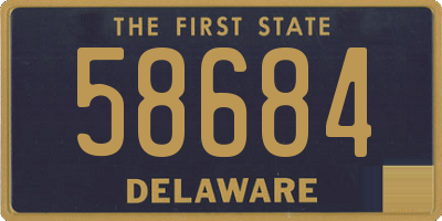 DE license plate 58684