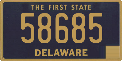 DE license plate 58685