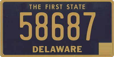 DE license plate 58687