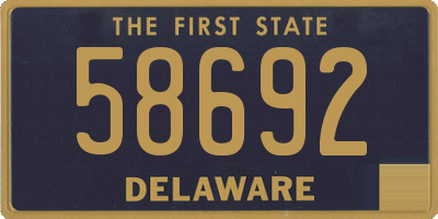 DE license plate 58692