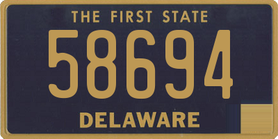 DE license plate 58694