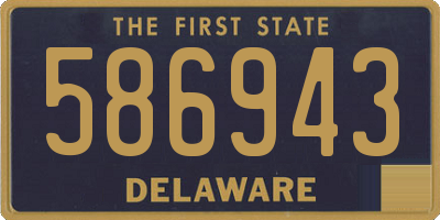 DE license plate 586943