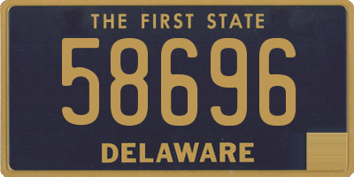 DE license plate 58696
