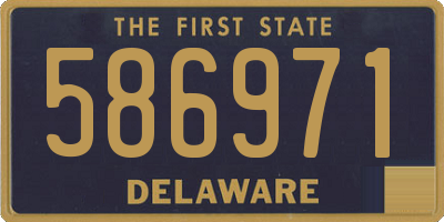 DE license plate 586971