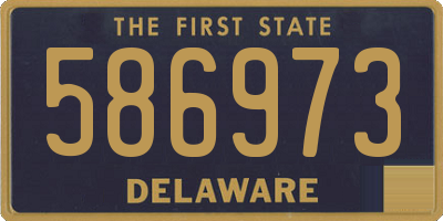DE license plate 586973