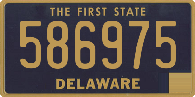 DE license plate 586975