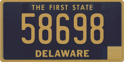DE license plate 58698