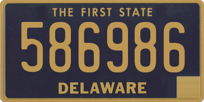 DE license plate 586986