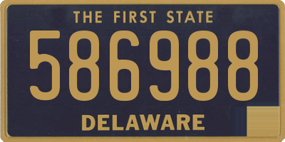 DE license plate 586988