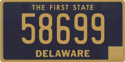 DE license plate 58699