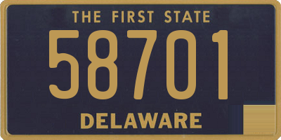 DE license plate 58701