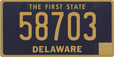 DE license plate 58703