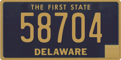 DE license plate 58704