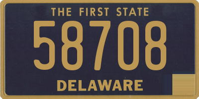 DE license plate 58708