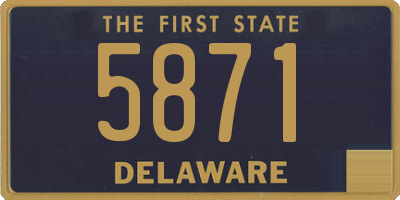 DE license plate 5871