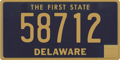 DE license plate 58712