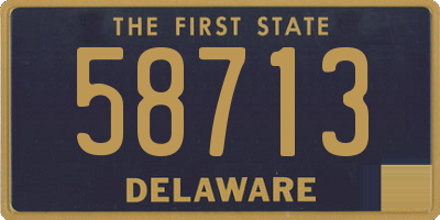 DE license plate 58713