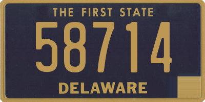 DE license plate 58714