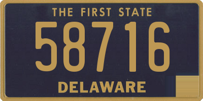 DE license plate 58716