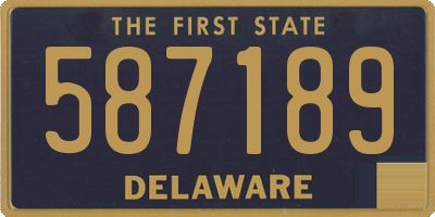 DE license plate 587189