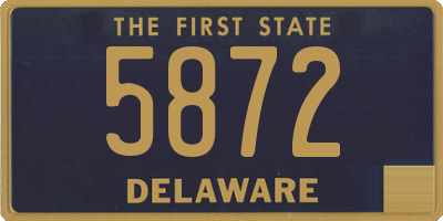 DE license plate 5872