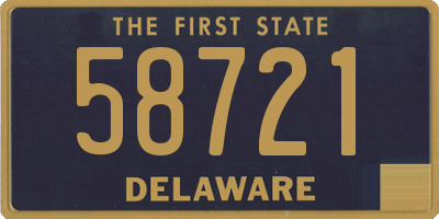 DE license plate 58721