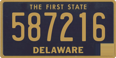 DE license plate 587216