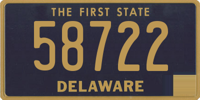 DE license plate 58722