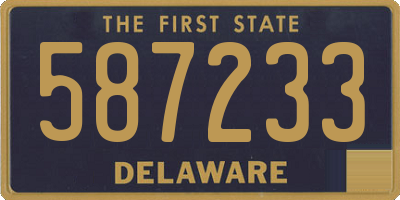 DE license plate 587233