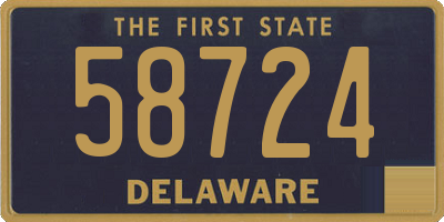 DE license plate 58724