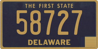 DE license plate 58727