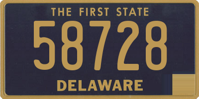 DE license plate 58728